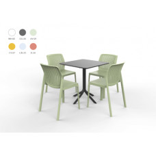שולחן  דגם  מירי  - צבע  פלסטיק  שחור  גובה  75  ס
