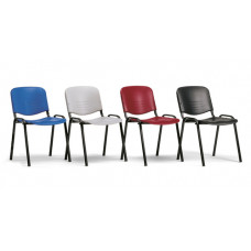 כיסא אירוח והמתנה נערם עשוי פלסטיק בשילוב רגל בצבע אלומיניום דגם ויזי פלסטיק רהיטי הכח
