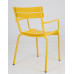 ג'ונסון כסא אלומיניום איכותי - עיצוב  פסים - עם  ידיות  - צבע כתום