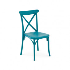 קאפרי  כסא אירוח-אולם אירועים - פלסטיק -צבע כחול ירקרק - נערם ( 14 יחידות )