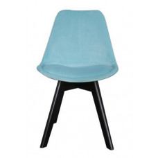 עדיאל כסא אירוח מעוצב  רגל  עץ שחורה מושב + גב  ריפוד  קטיפה