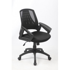 טלמור  כסא מזכירה  גב רשת + מושב ריפוד בורדו , ידיות קבועות  מנגנון מכני בסיס  ניילון שחור