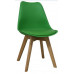 עדיאל כסא אורח מושב דמוי עור גב פלסטיק רגל עץ במגוון צבעים