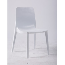 פורת  כסא  אורח  בלבד פלסטיק  מחוזק - צבע לבן