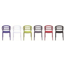 לונה  כסא  אירוח  פלסטיק  יצוק  צבע אפור