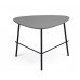 פבלו- לארג' - שולחן קפה מעוצב -שלד מתכת שחור פלטה לבנה HPL מידות  L131W57.5H40