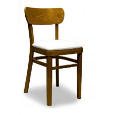 ויטוריה כסא בר ריפוד דמוי עור לבן עץ אלון מבוקע  גובה 75 סמ
