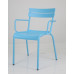 ג'ונסון כסא אלומיניום איכותי - עיצוב  פסים - עם  ידיות  - צבע כתום