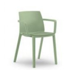 דורה כסא  תלמיד / אירוח איטלקי - עם ידיות , פלסטיק  יצוק -  צבע ירוק SC , גובה מושב 46 סמ