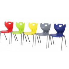 מוקי  כסא  תלמיד  מידה  6  ( 46 סמ ) מושב  אדום שלד  אפור