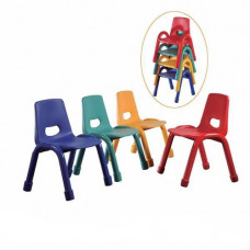 ג'יני כסא לגן  ילדים - פלסטיק מעובה +  שלד מתכת  - ירוק