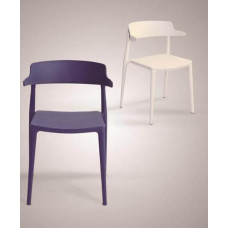 אפי  כסא  אורח   מעוצב-פלסטיק  - צבע שחור