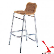 כסא בר גבוה מעוצב לגן ולמרפסת מדמוי ראטן דגם 10306 רהיטי הכח