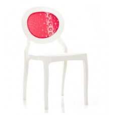 רוטוס כסא  אורח פלסטיק  - גב  עגול  מעוצב  משולב פלסטיק שקוף