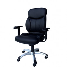 כיסא מנהלים מדמוי עור PU  עם ידיות מתכווננות ומנגנון נדנוד דגם אופטימה