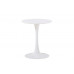 שולחן אירוח-המתנה דגם 232 - רגל מתכת שחורה*לבנה  פלטה MDF שחורה קוטר 90 גובה 72 סמ