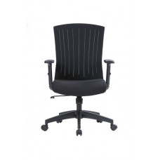 פאלאס כסא מנהל נמוך - מושב שחור  גב רשת שחור , מנגנון מכני+נעילה - ידיות עולה יורד בסיס ניילון לבן/שחור