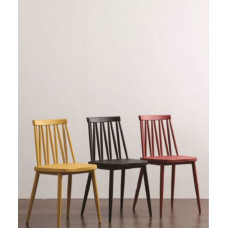 טיילור  כסא  אירוח-בתי קפה  - מושב  פלסטיק  אפור  רגל מתכת  אפורה