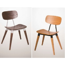 מרטל כסא מסעדה/בתי קפה מושב-גב ורגלי עץ בוק טבעי שלד